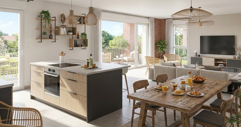 Achat / Vente programme immobilier neuf Aucamville à 10 min en voiture du métro et du centre commercial (31140) - Réf. 13854