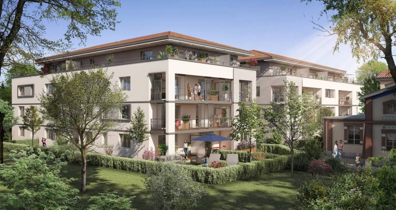 Achat / Vente programme immobilier neuf Tournefeuille un écrin de verdure à 400m de la Mairie (31170) - Réf. 8182