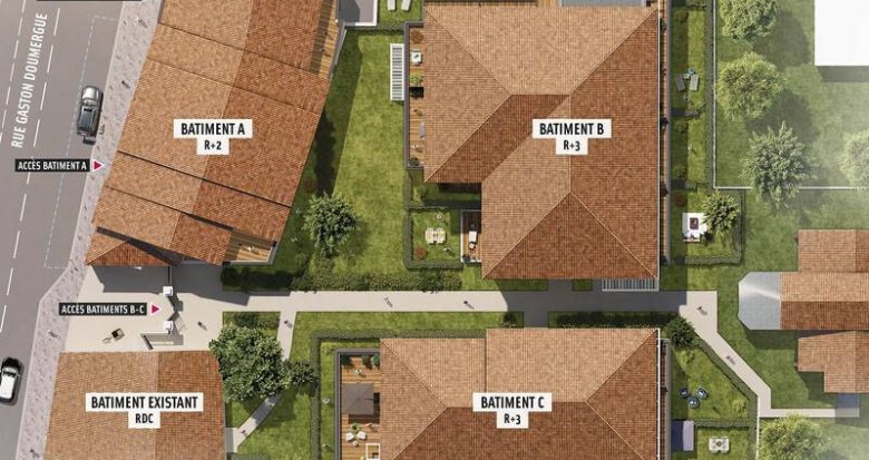 Achat / Vente programme immobilier neuf Tournefeuille un écrin de verdure à 400m de la Mairie (31170) - Réf. 8182